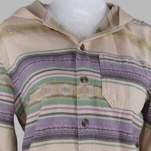 NWT Art Class Women's Bermuda Sand Long Sleeve Button Up Hoodie Size L (C2047)